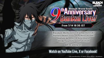 Bleach: Brave Souls 9th Anniversary – Join the Bankai Live Celebration