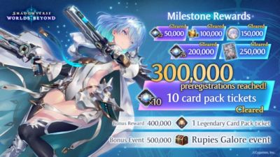 Shadowverse: Worlds Beyond Hits 300,000 Preregistrations, Unlocks New Rewards